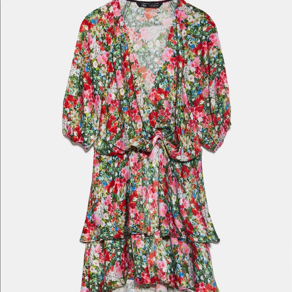 Zara Floral Print Mini Dress - Picture 14 of 15